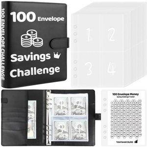100 Envelopes Money Saving Challenge Laminated Budgeting Planning Tracker